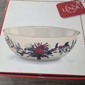 Lenox Holiday Bowl with Cardinal Design